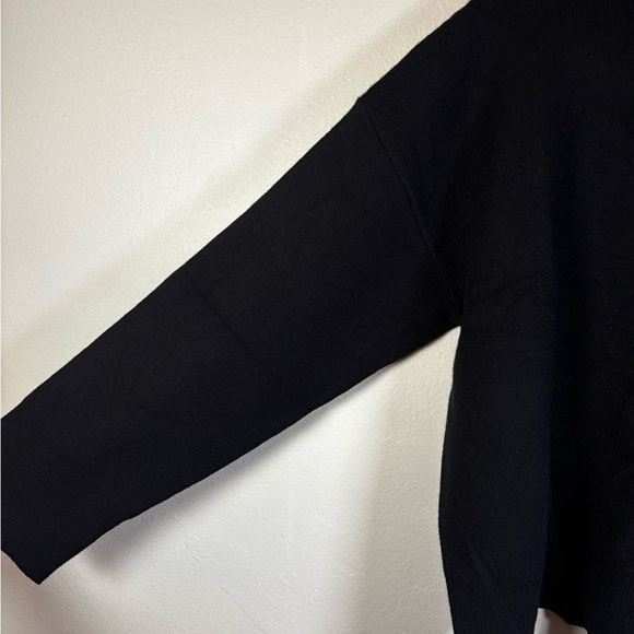 EXLURA Black Mock Neck Sweater Women Size S Long Sleeve Knit NWT - Picture 2 of 7